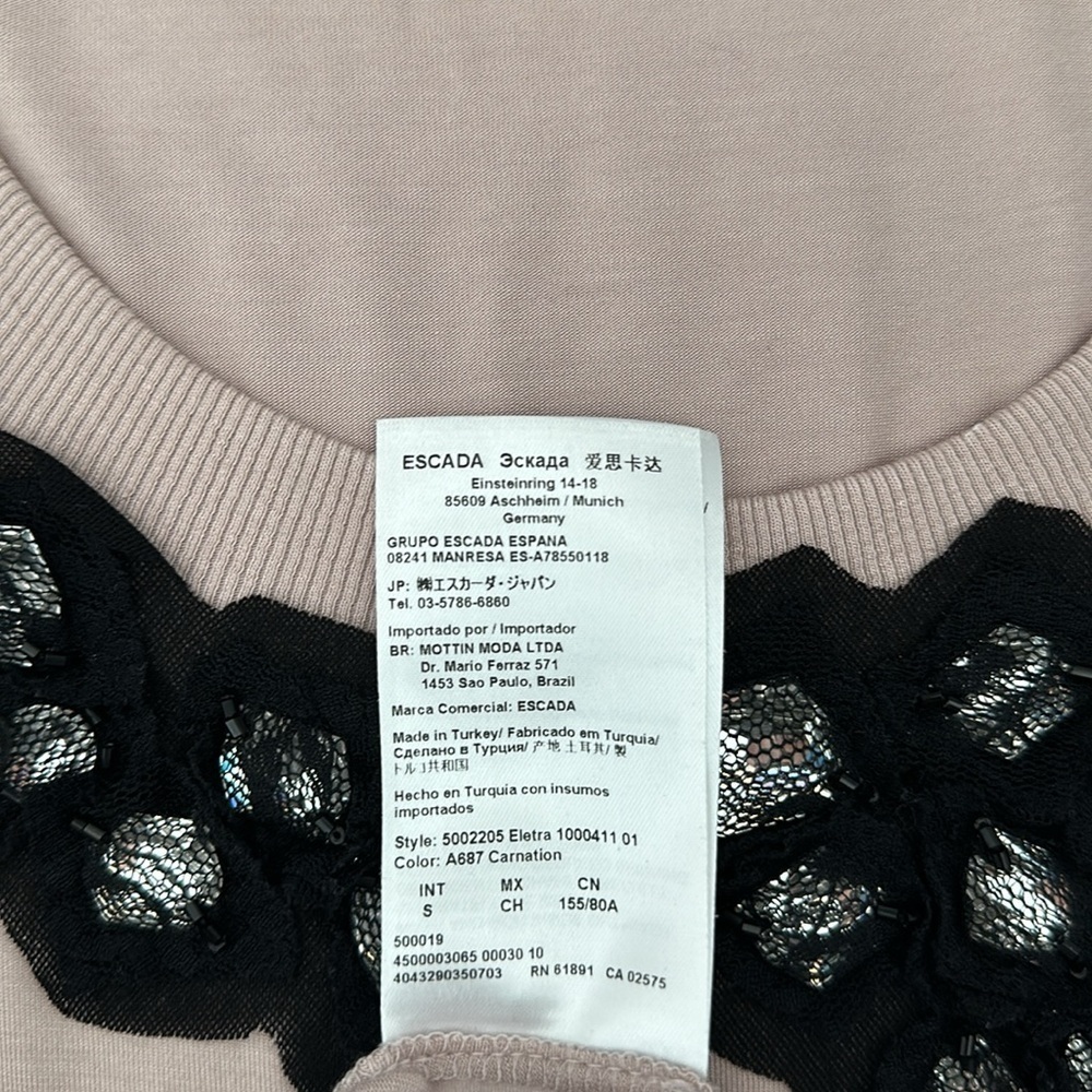 Escada Tee with Crystal Collar - Picture 6 of 6